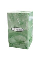 Ultra Pro Deck Box: Satin Tower: Marble: Lime Green/White