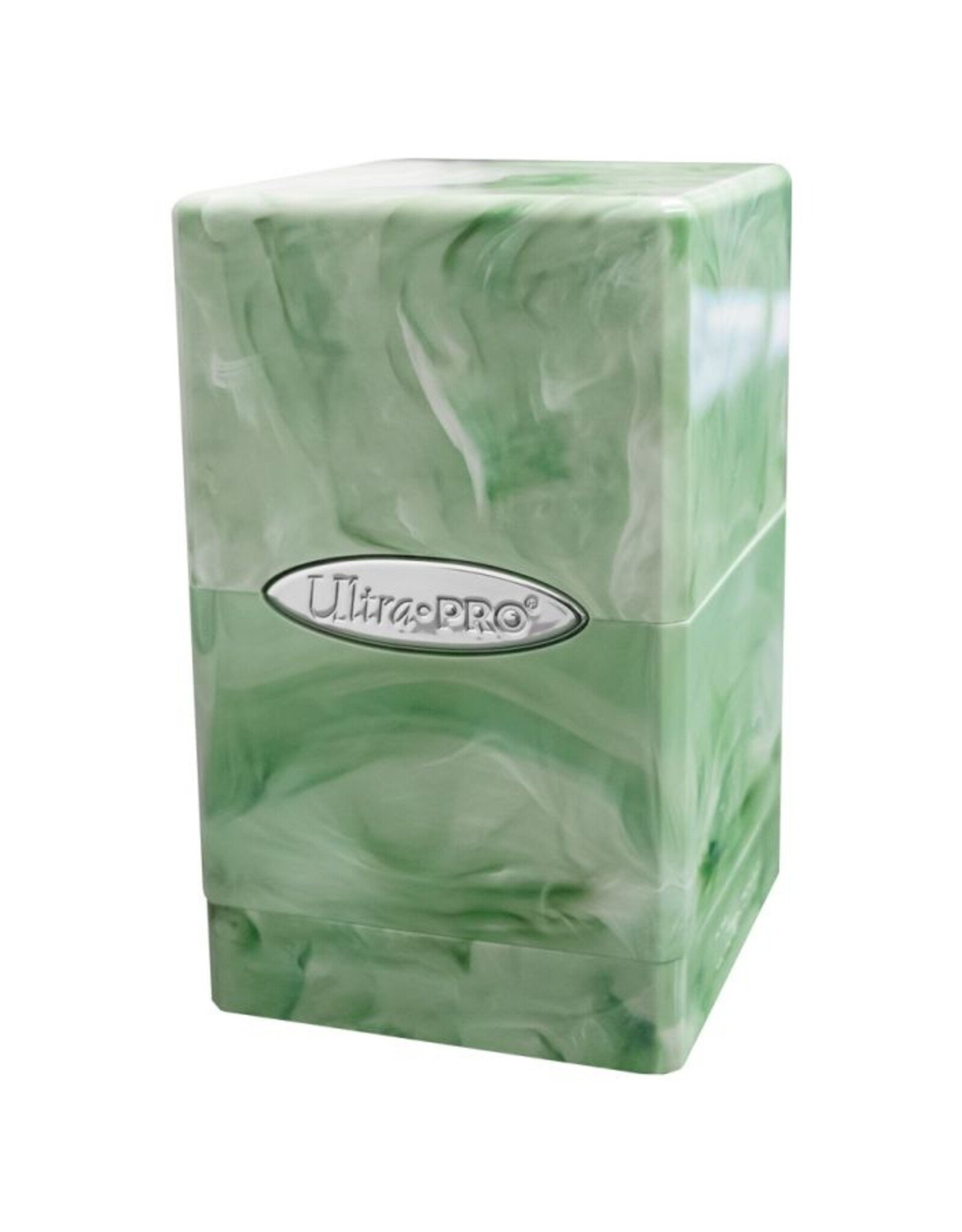 Ultra Pro Deck Box: Satin Tower: Marble: Lime Green/White