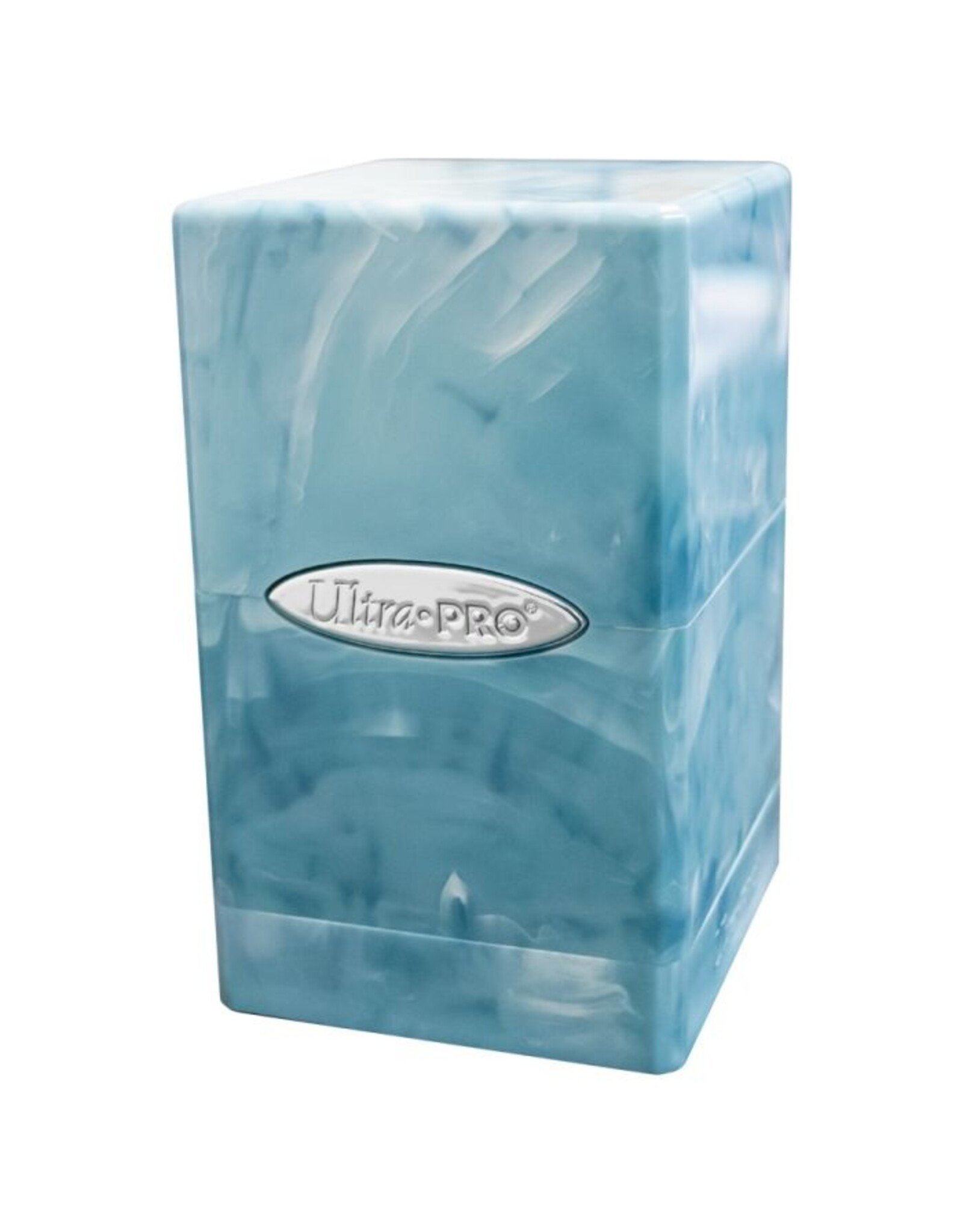 Ultra Pro Deck Box: Satin Tower: Marble: Light Blue/White