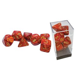 Chessex 7-set Mega Hedrals: Scarab Scarlet/gold