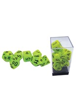 Chessex 7-set Mega Hedrals: Vortex Bright Green/black