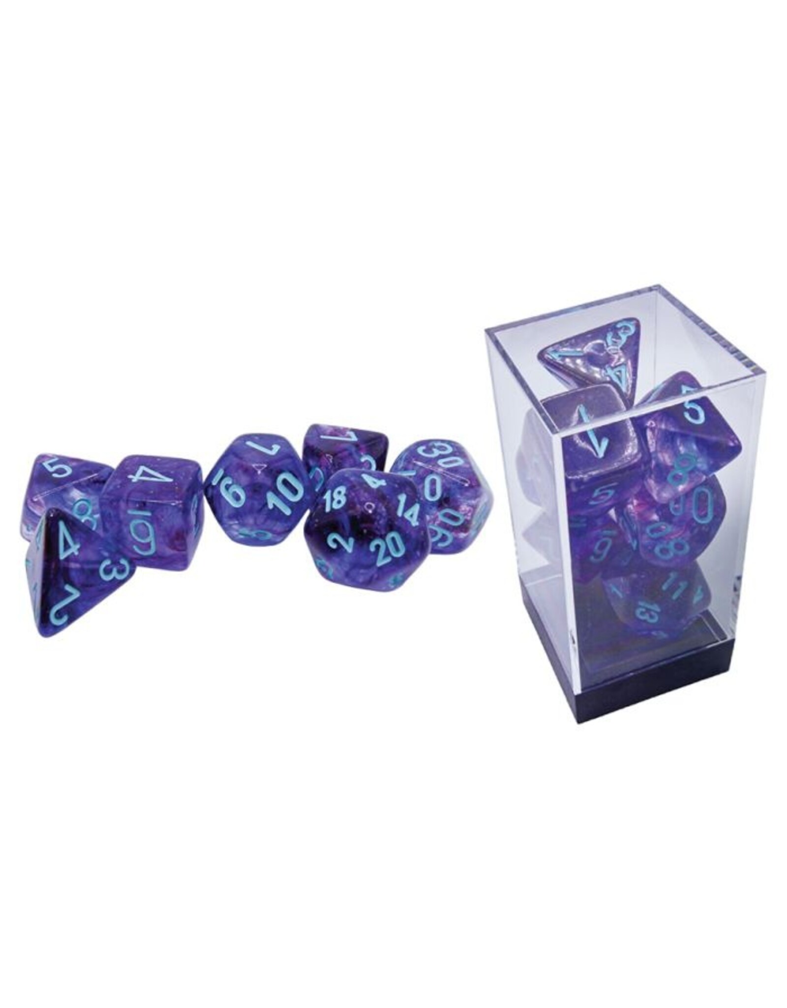 Chessex 7-set Mega Hedrals: Nebula Nocturnal/teal