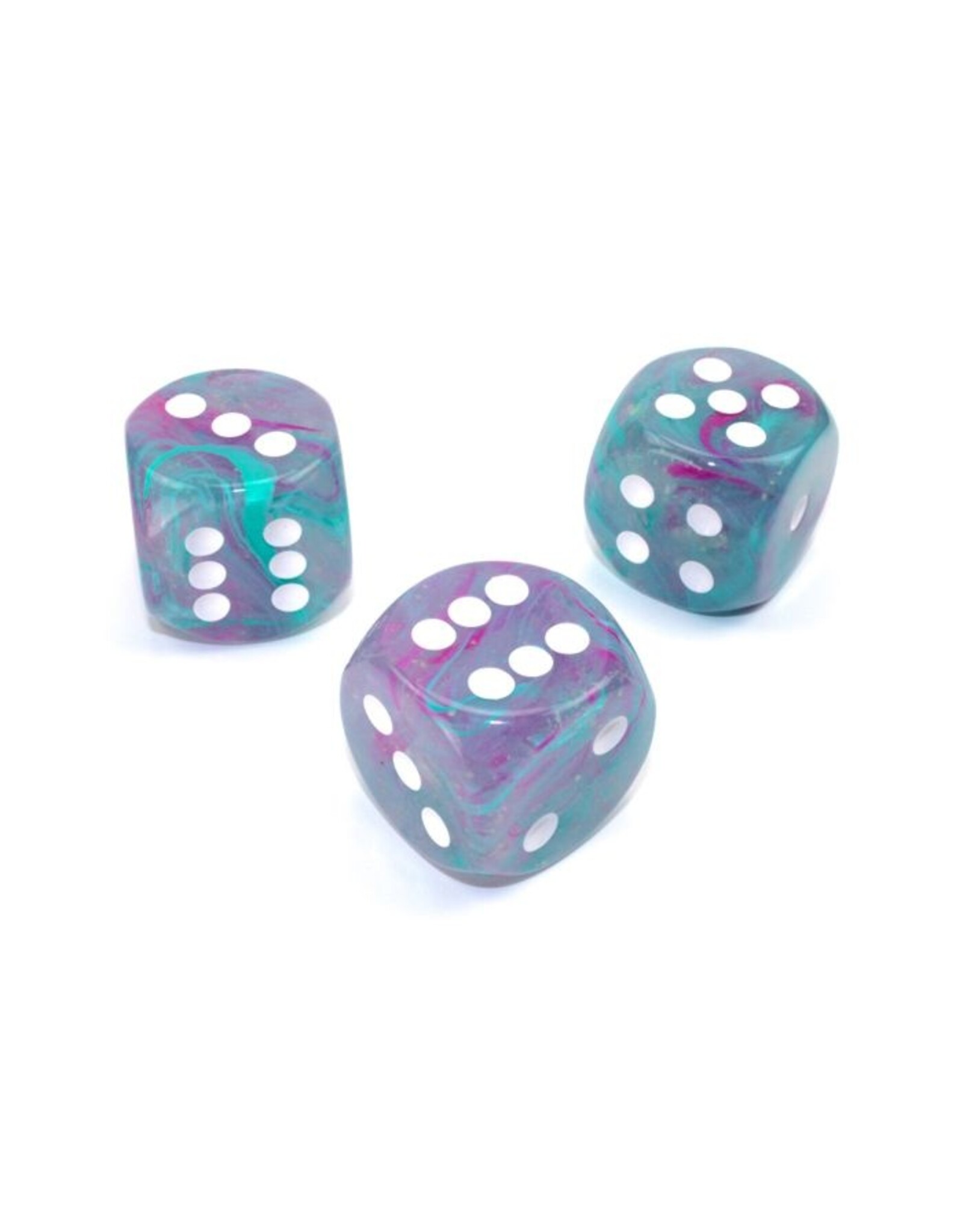 Chessex d6 Single 30mm Luminary Nebula Wisteria with White