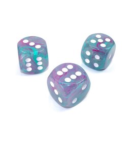 Chessex d6 Single 30mm Luminary Nebula Wisteria with White