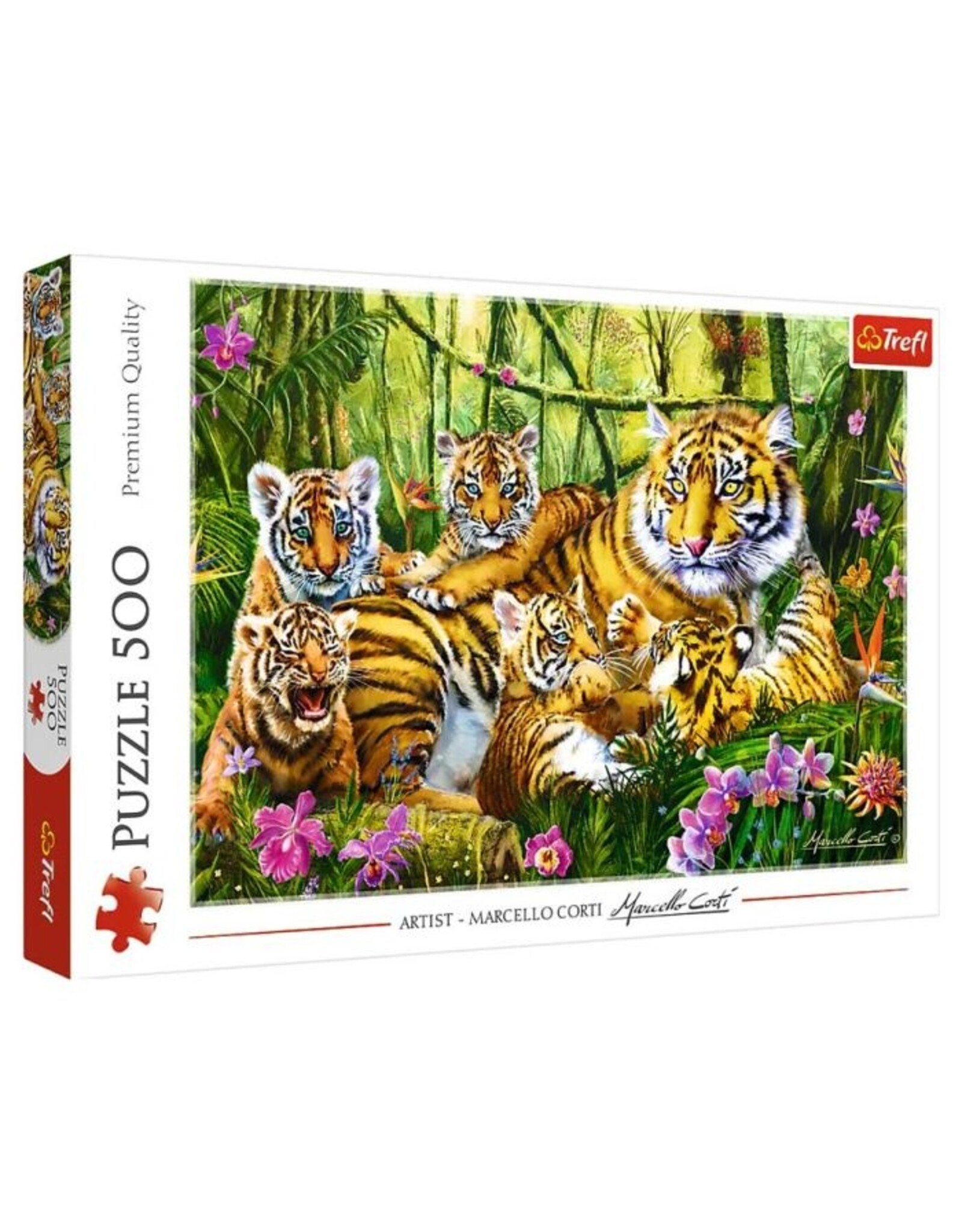 Trefl Puzzle: Family of Tigers 500 Piece (Trefl Red)
