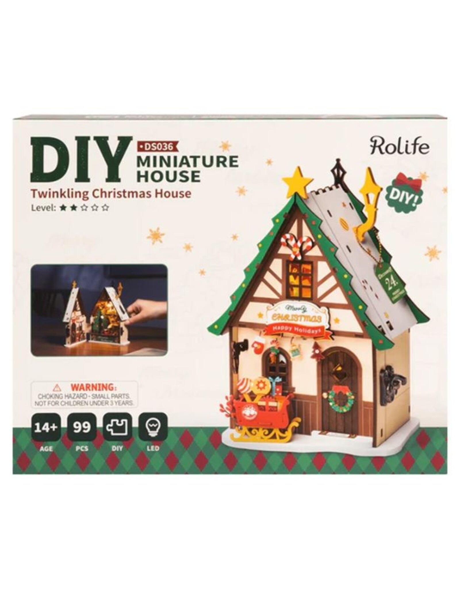 Robotime Twinkling Christmas House