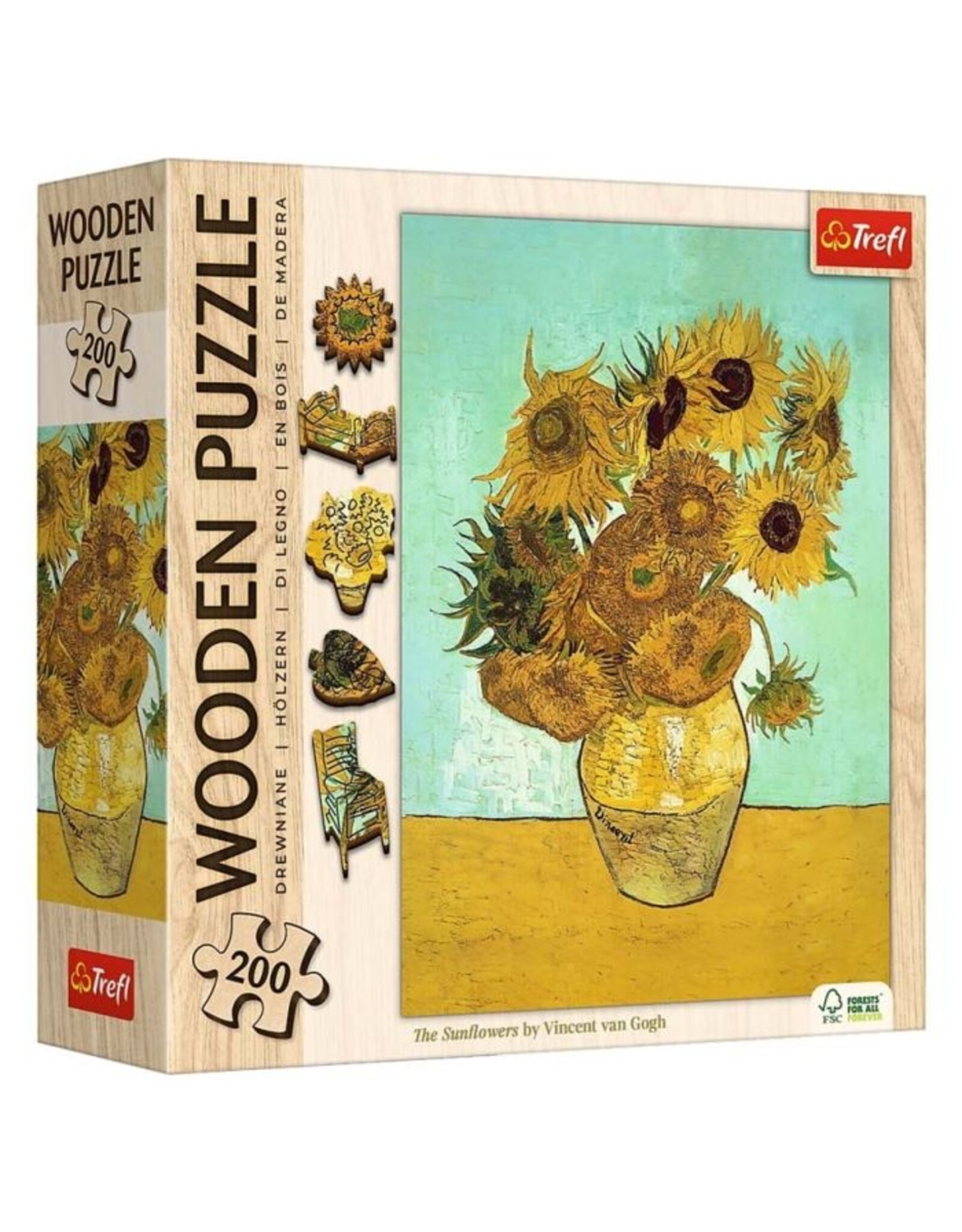 Trefl Puzzle: Van Gogh Sunflowers 200pc Wood