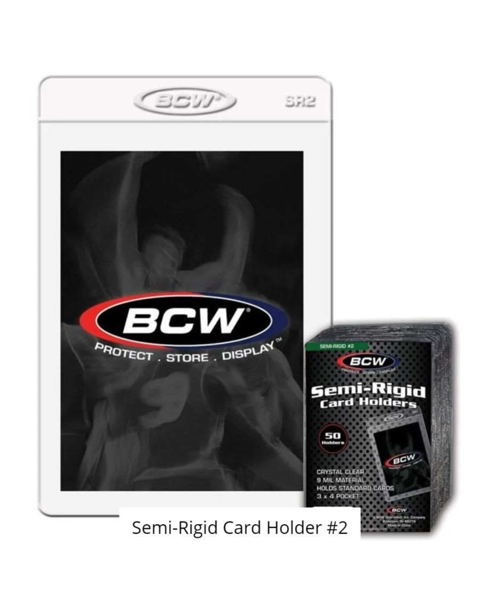 BCW Diversified Semi-Rigid Card Protectors for Card Grading Submission #2 Standard (50ct)