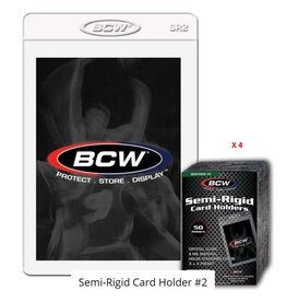 BCW Diversified Semi-Rigid Card Protectors for Card Grading Submission #2 Standard (50ct) 4 Pack (200)