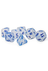 Chessex 7-Set Mega Hedrals: Borealis Icicle with light blue Luminary