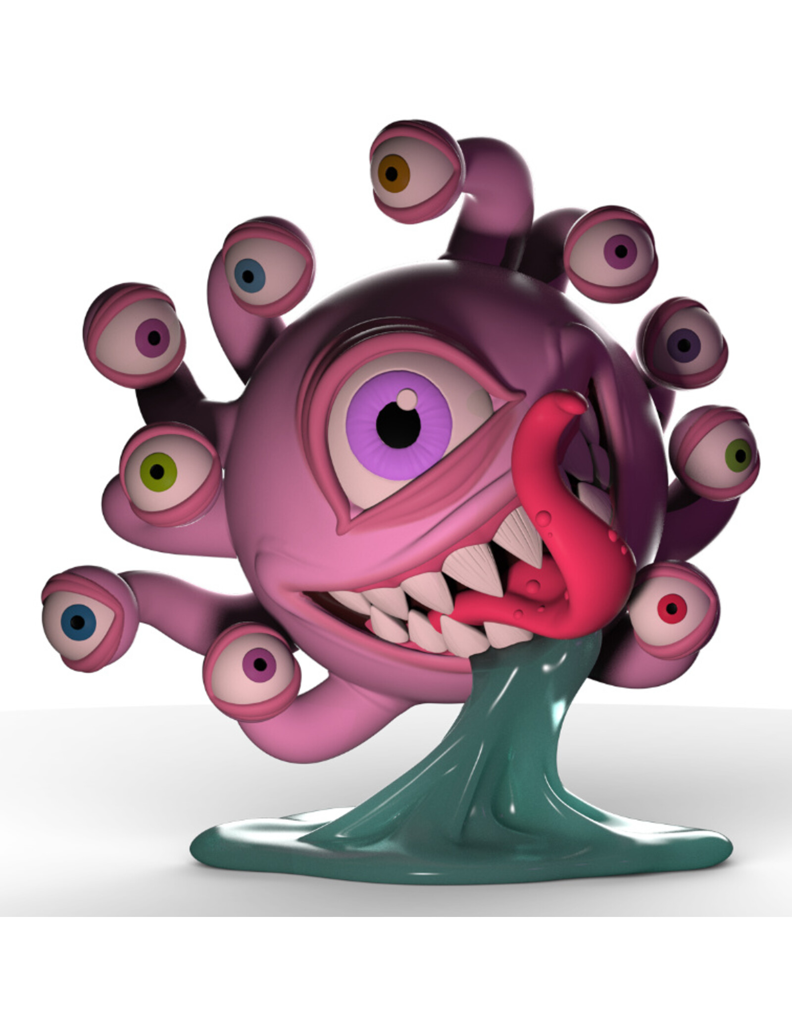 Kidrobot Dungeons & Dragons: Beholder 7in Resin Figure - Glow-In-The-Dark Edition by Kidrobot