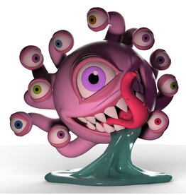 Kidrobot Dungeons & Dragons: Beholder 7in Resin Figure - Glow-In-The-Dark Edition by Kidrobot