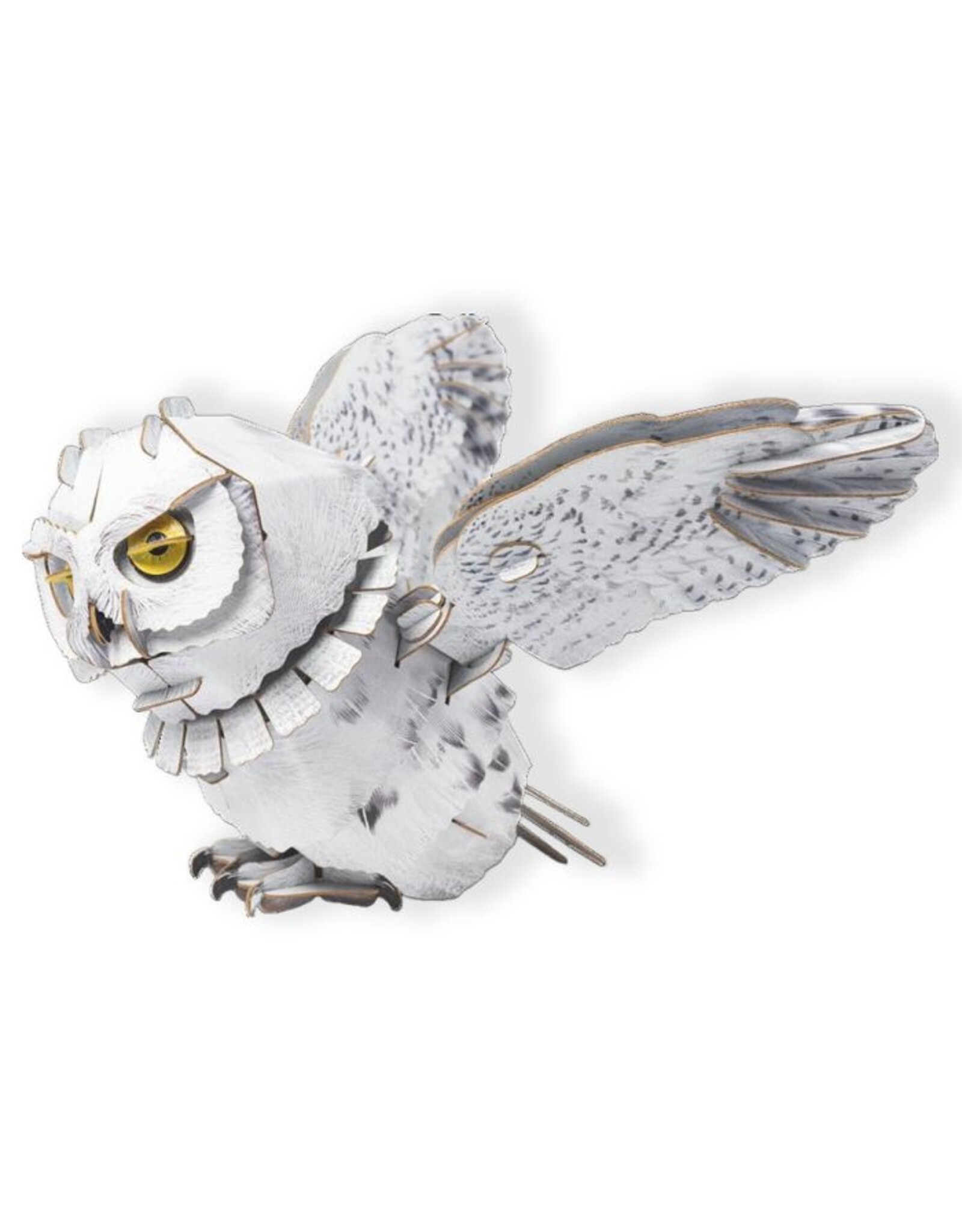 Kraft Paper Puzzle: Snowy Owl 3D