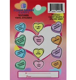 Foam Brain Candy Hearts Sticker Sheet 3