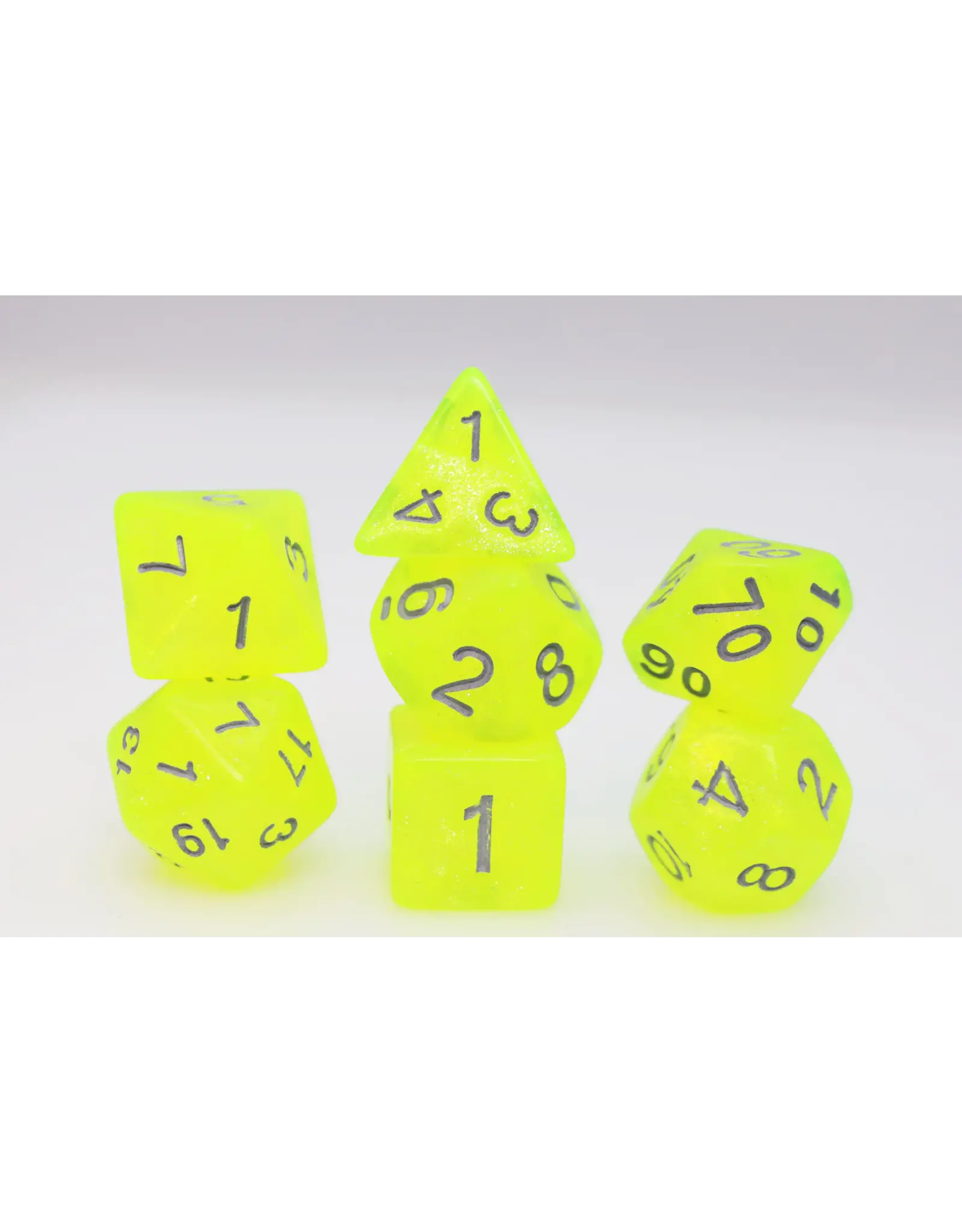 Foam Brain Radioactive Lemonade RPG Dice Set