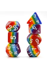 Foam Brain Opaque Rainbow Layer RPG Dice Set