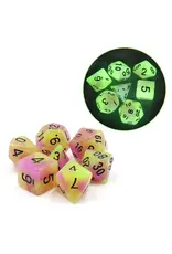 Foam Brain Glow in the Dark Tulip RPG Dice Set