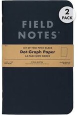 Field Notes Pitch Black Note Book (Dot Graph) (2 pack)