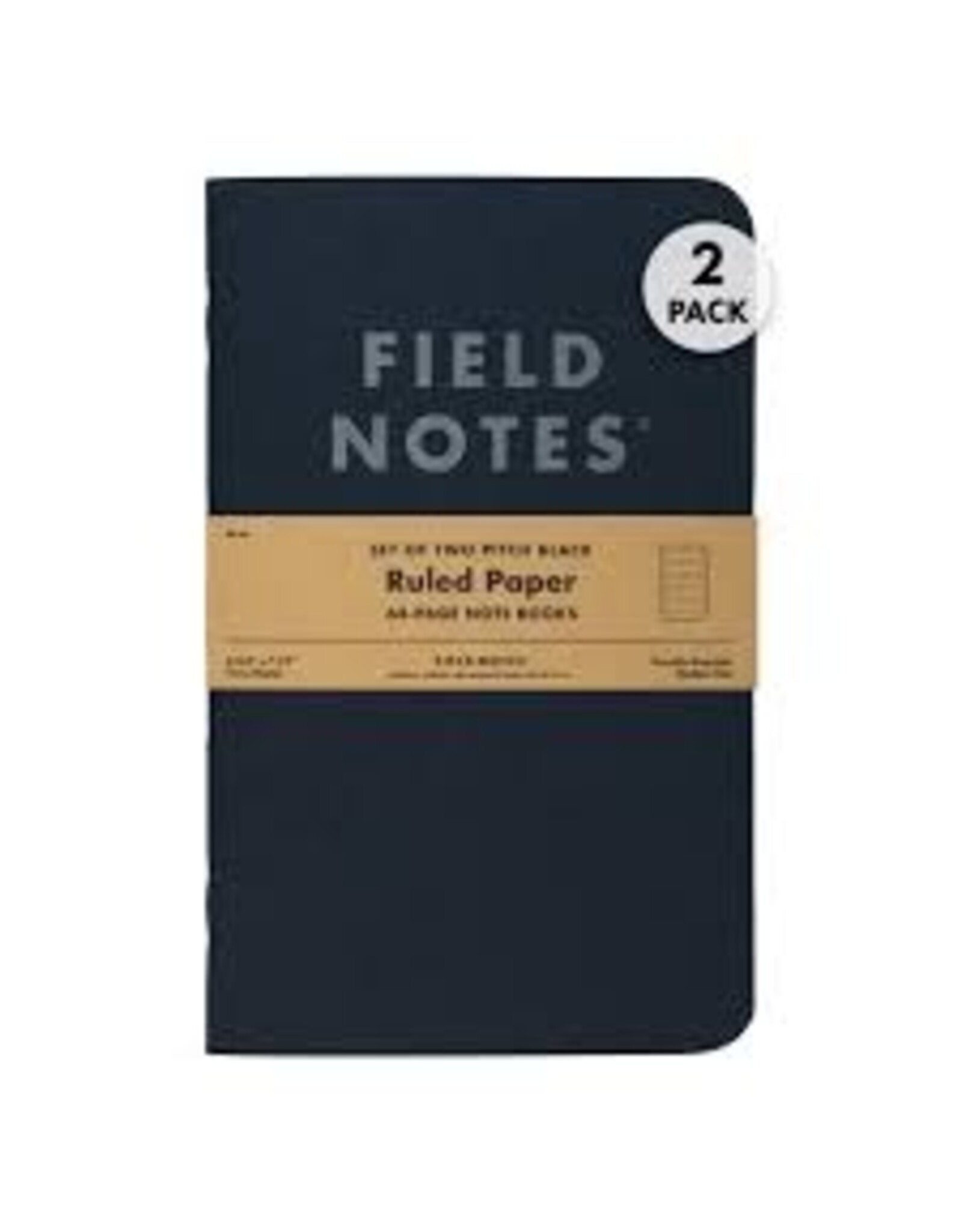 Field Notes Pitch Black Note Book (Ruled Paper) (2 pack)