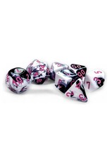 Chessex 7-Die Set Gemini Black-White/pink