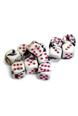 Chessex Gemini 16mm d6 Black-White/pink (12)