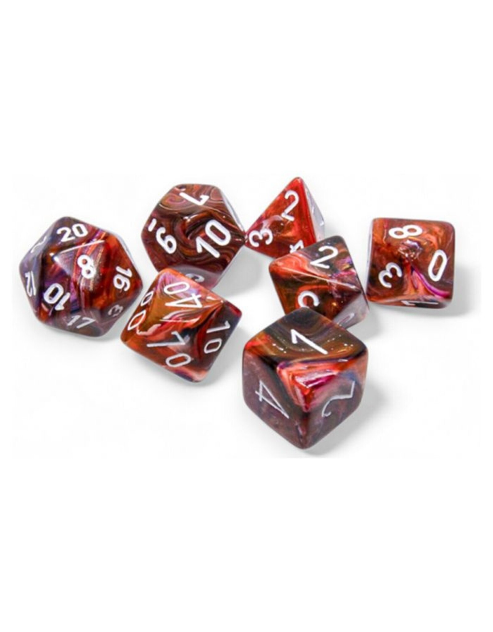 Chessex 7-Die Set Festive Symphony/white
