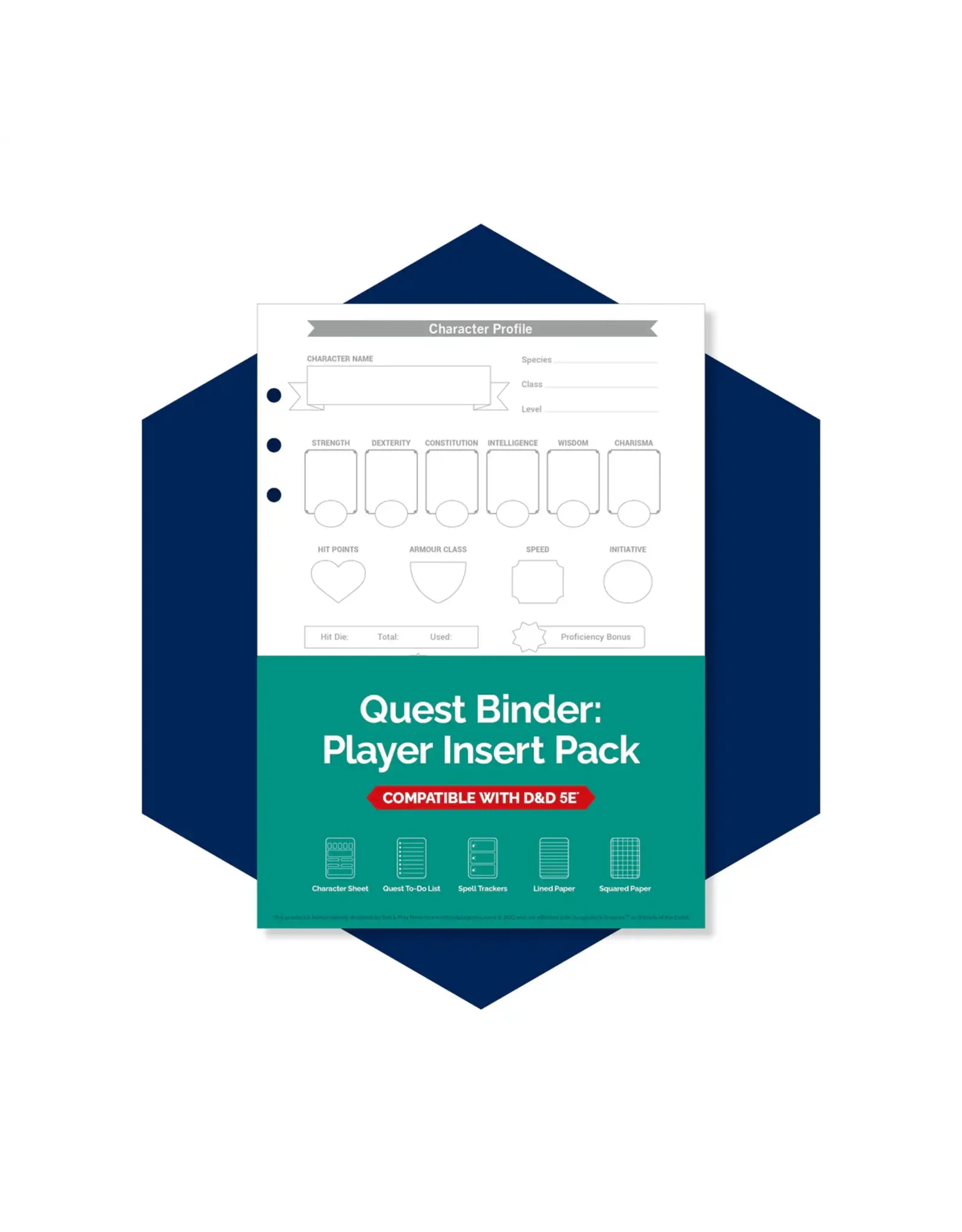 Roll & Play Press Quest Binder Player Insert Pack