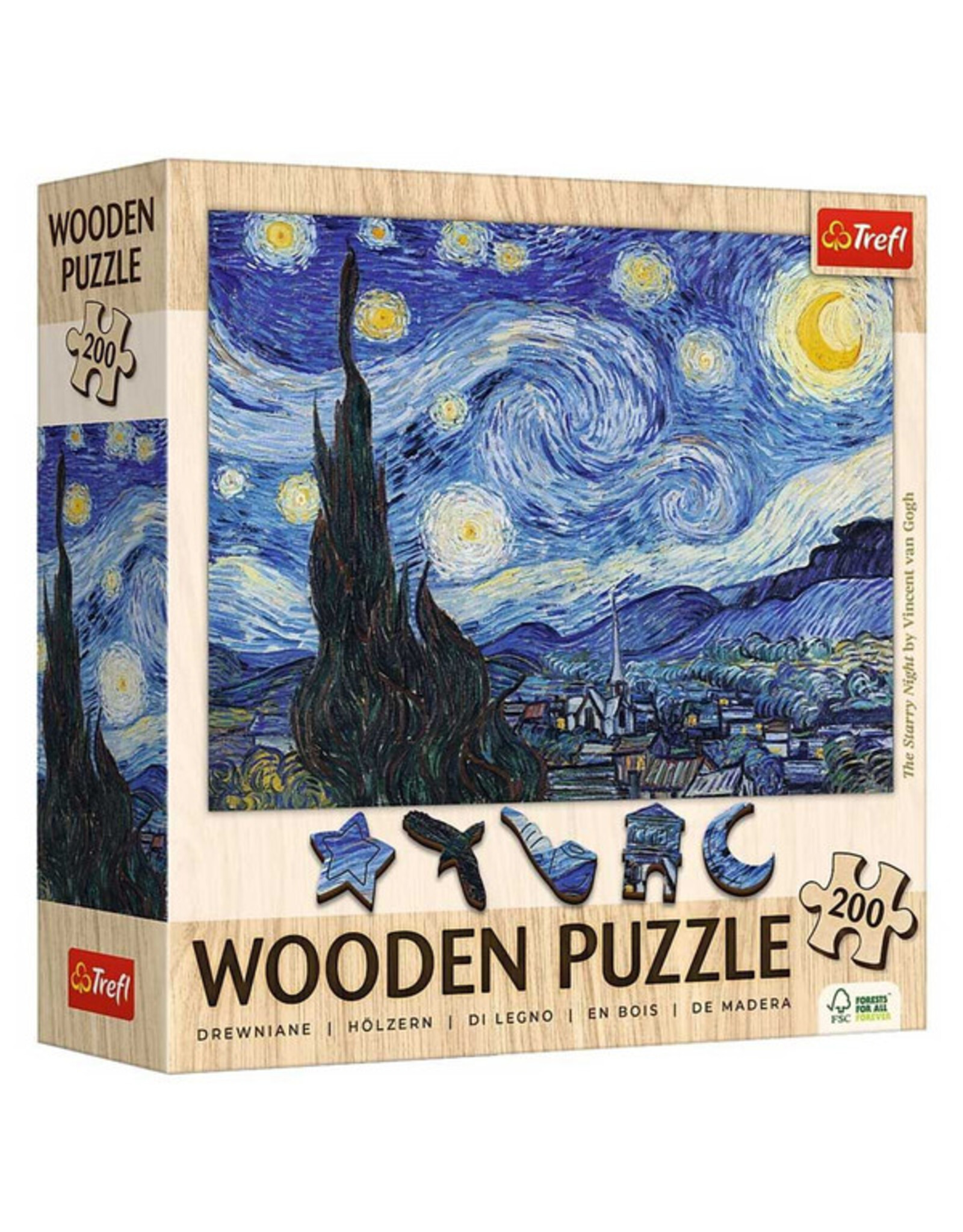 Trefl Puzzle: Van Gogh Starry Night 200pc Wood