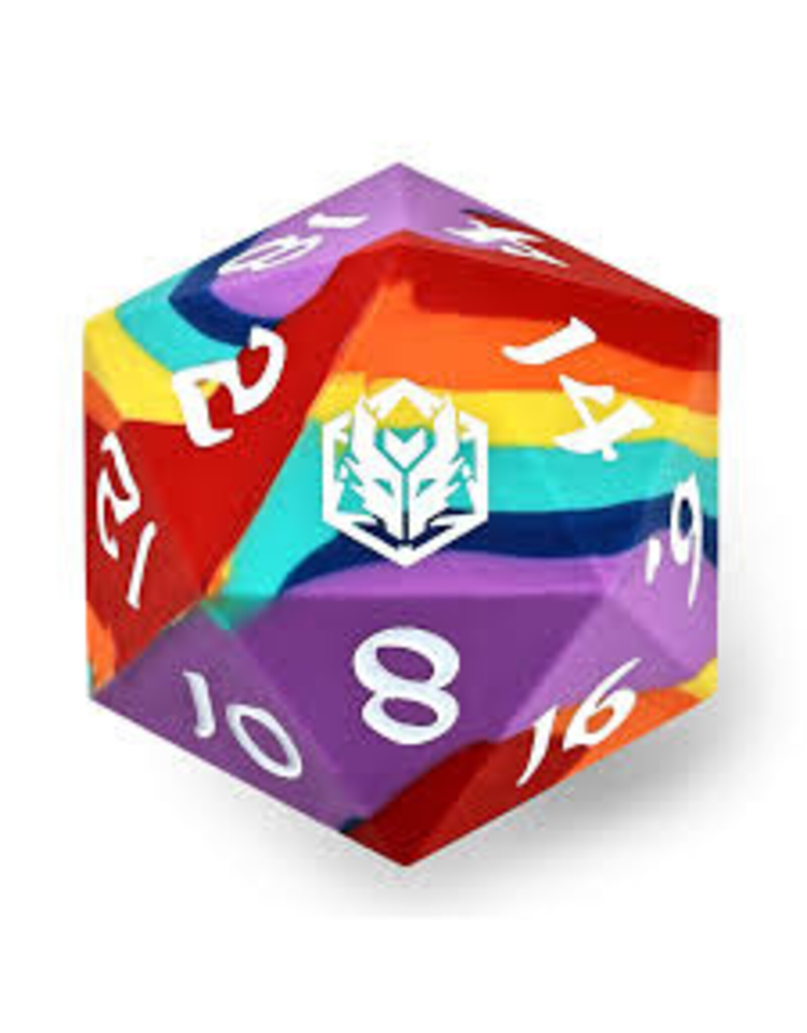 d20 55mm Chonk (Silicone): Rainbow Realms
