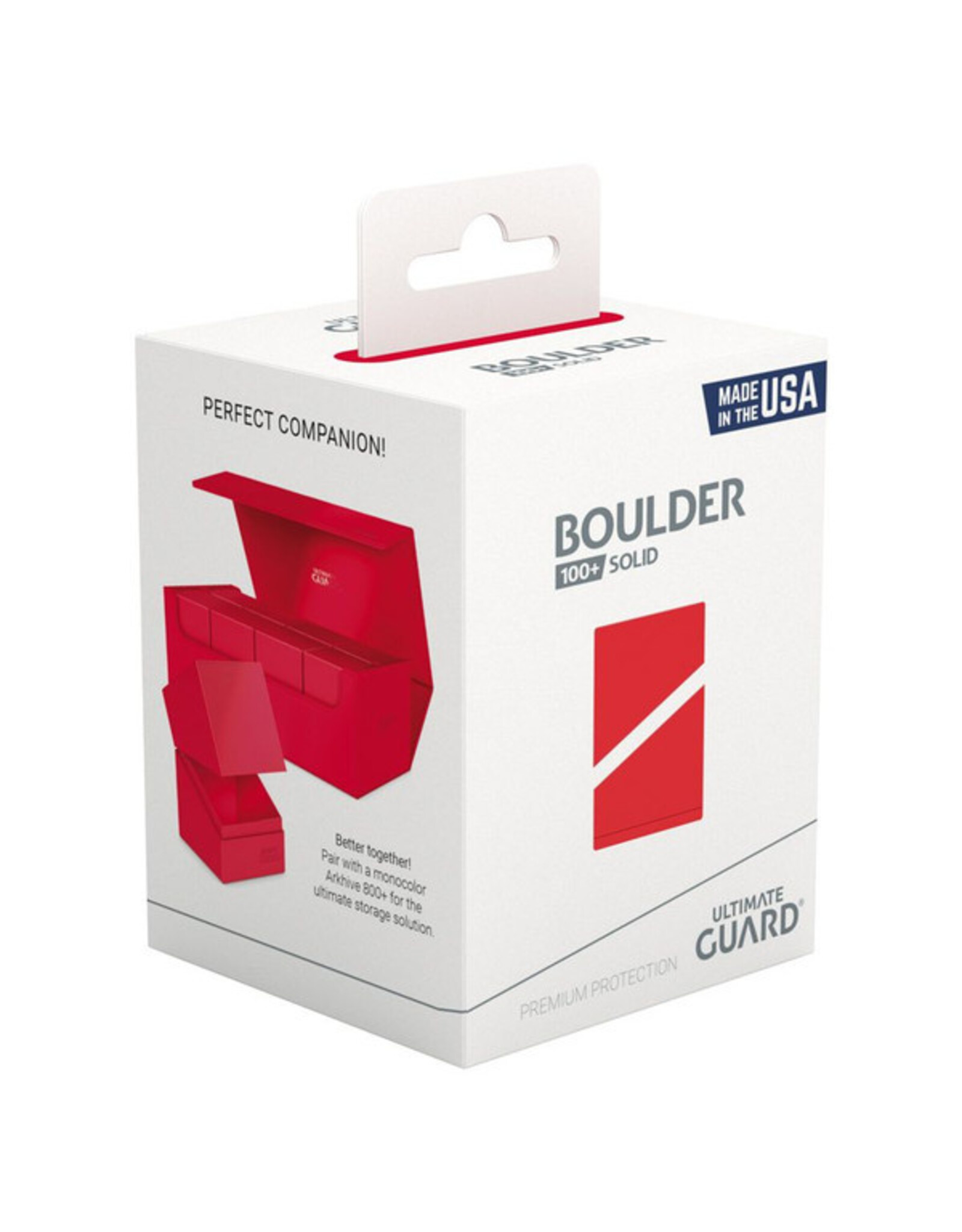 Ultimate Guard Ultimate Guard Deck Case Boulder 100+ Solid Opaque Red