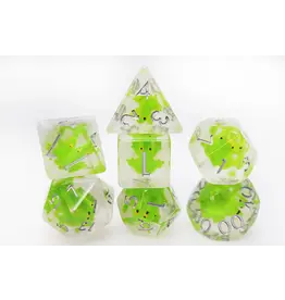 Foam Brain Frozen Frog RPG Dice Set