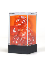 Chessex 7-Set Polyhedral Translucent Orange/White Set