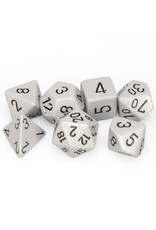 Chessex 7-Set Cube Opaque Grey with Black