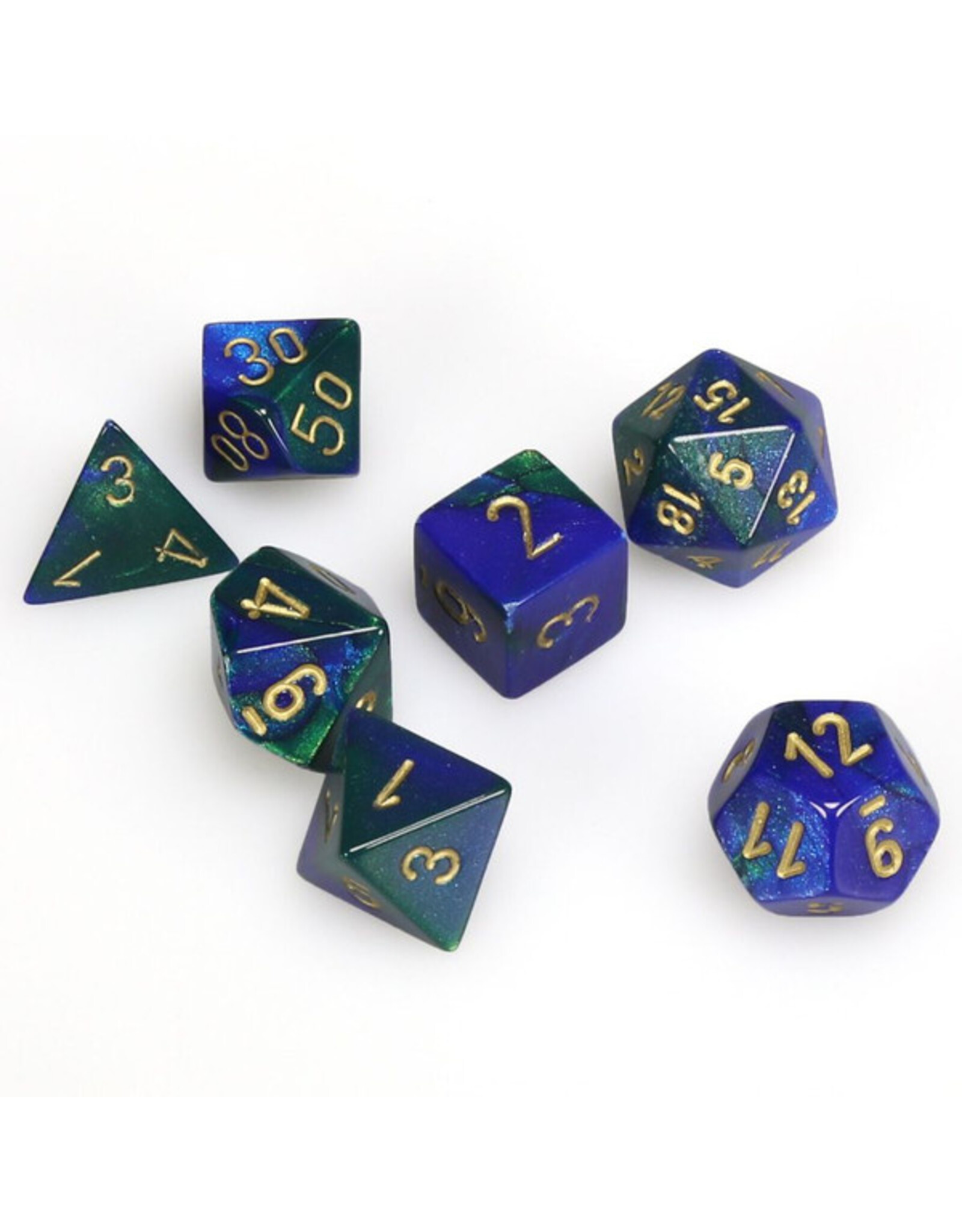 Chessex Gemini 3: Poly Blue Green/Gold (7)