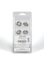 Chessex 7-Set Clamshell Metal Silver with Black