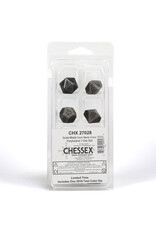 Chessex 7-Set Clamshell Metal Dark Metal with Black