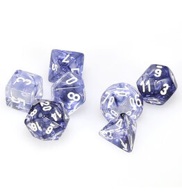 Chessex 7-Set Cube Nebula Black with White