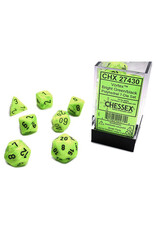 Chessex 7-Set Cube Vortex Bright Green with Black