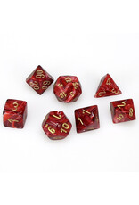 Chessex 7-Set Cube Vortex Burgandy with Gold