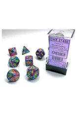 Chessex 7-Set Cube Festive Mosaic with Yellow