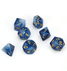 Chessex 7-Set Cube Phantom Teal with Gold