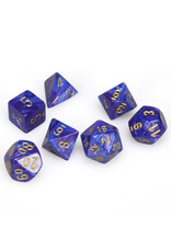 Chessex 7-Set Cube Lustrous Purple with Gold