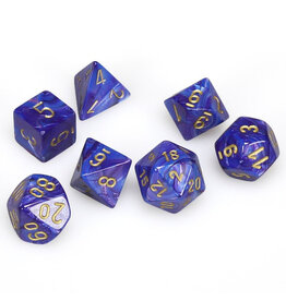 Chessex 7-Set Cube Lustrous Purple with Gold