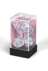 Chessex 7-Set Cube Festive Pop-Art with Blue
