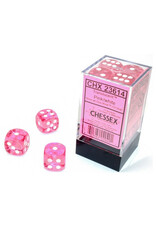 Chessex Translucent 16mm d6 Pink/white Dice Block (12 dice)