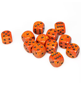 Chessex d6 Cube 16mm Speckled Fire (12)