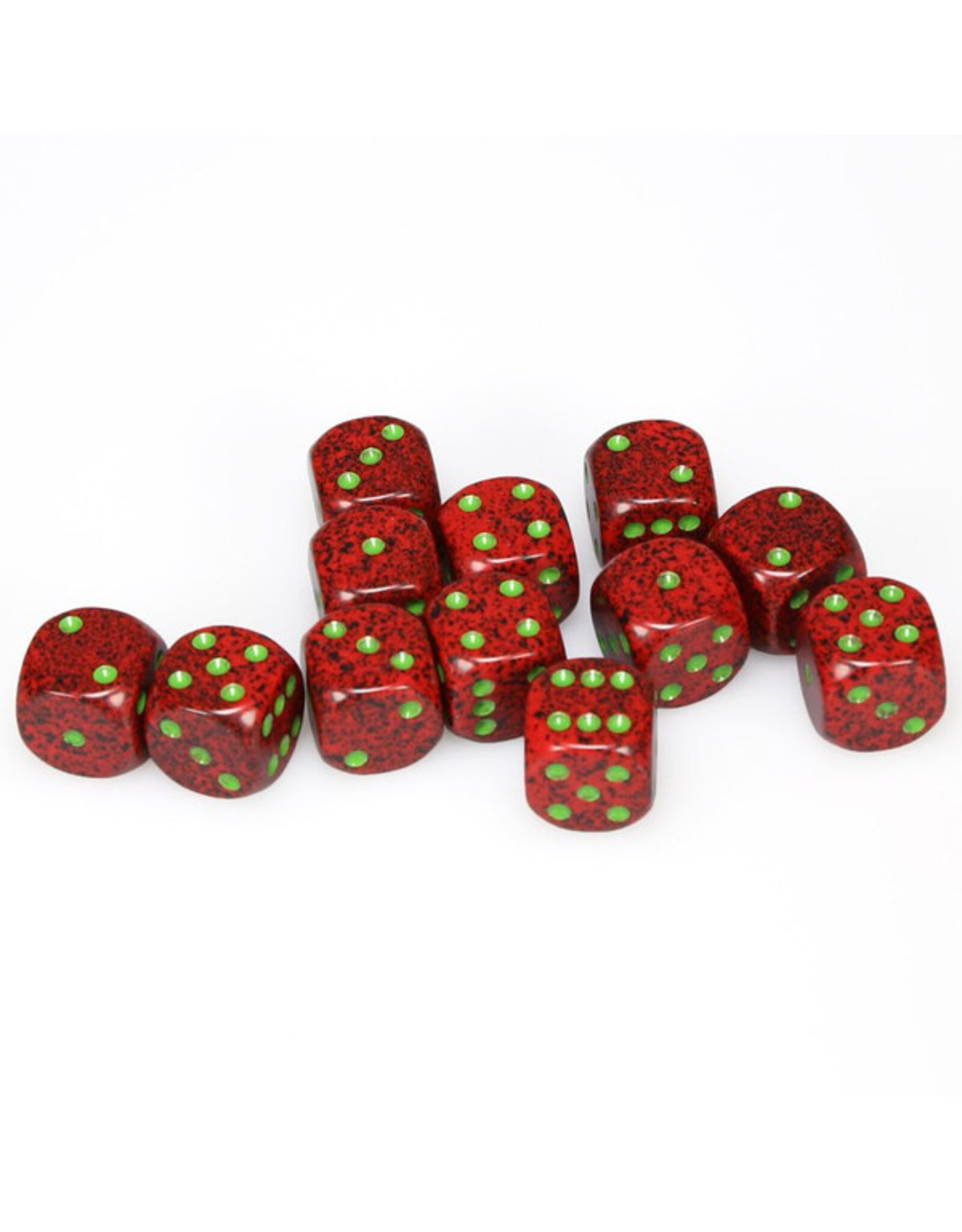 Chessex d6 Cube 16mm Speckled Strawberry (12)