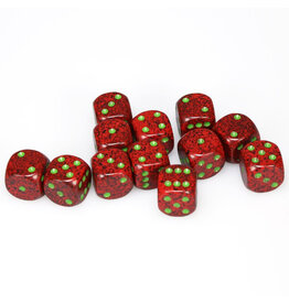 Chessex d6 Cube 16mm Speckled Strawberry (12)