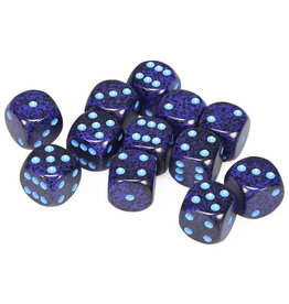 Chessex d6 Cube 16mm Speckled Cobalt (12)