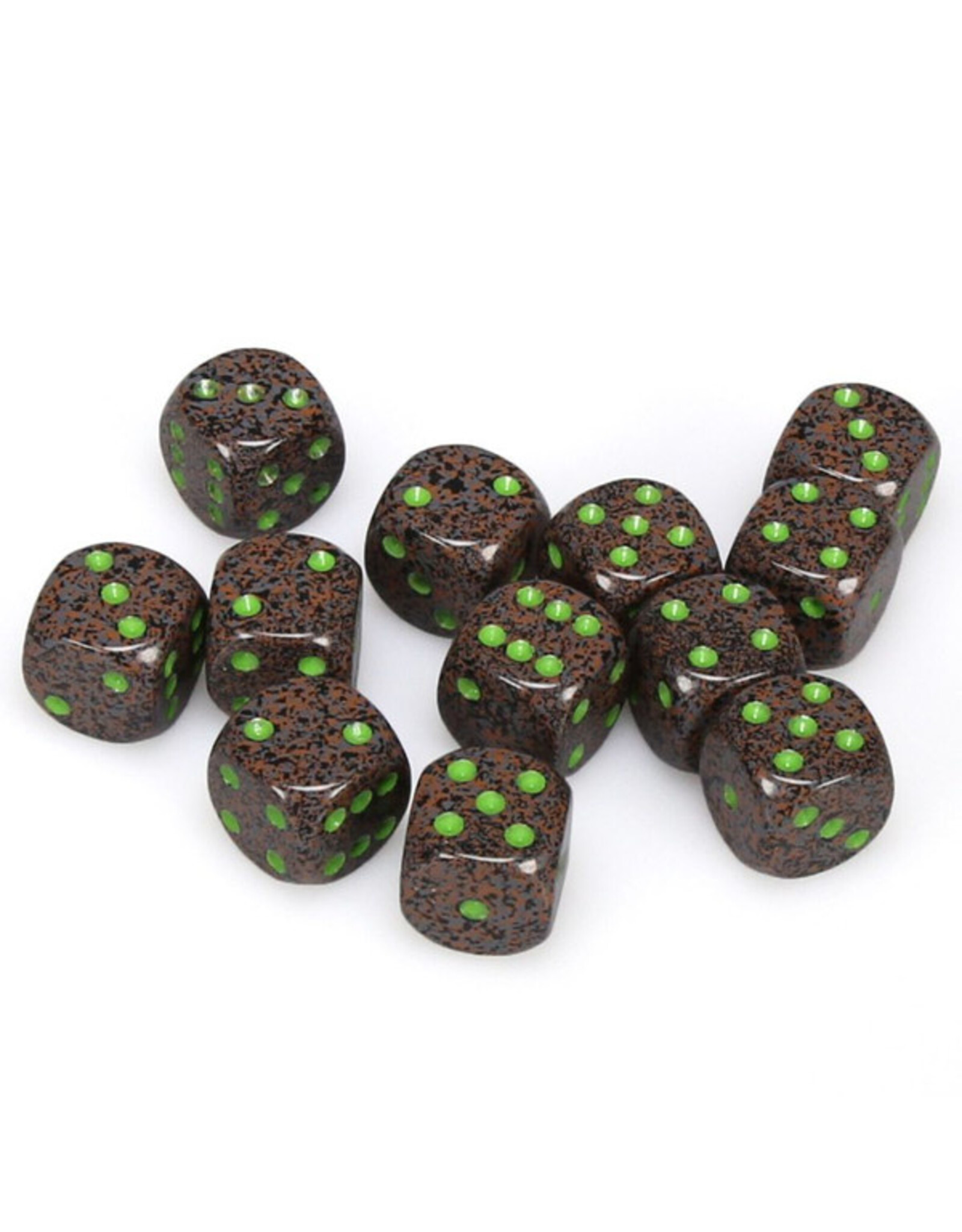 Chessex d6 Cube 16mm Speckled Earth (12)